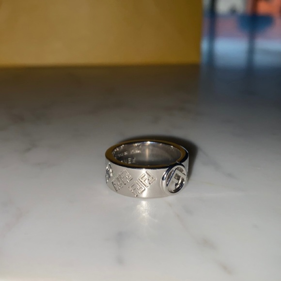 FENDI FF SILVER RING - Picture 3 of 6